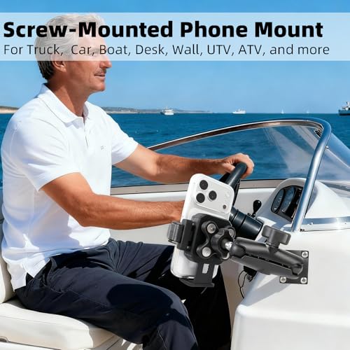 Universal Phone Mount Holder for Car, Truck, Boat - Vibration - Product Imagery