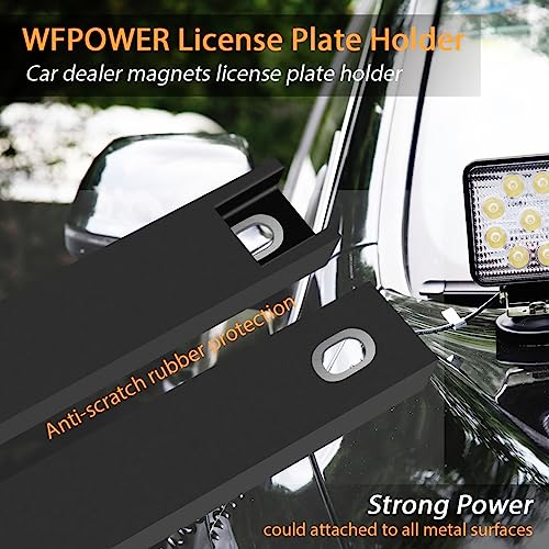 4 Pack License Plate Magnet, Premium Rubber Coated Magnetic - Product Imagery