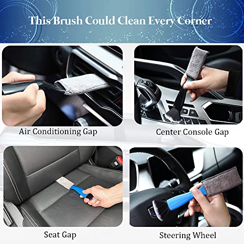 Double Head Brush for Car Clean 1Pack,Car Brushes for Detailing - Product Imagery