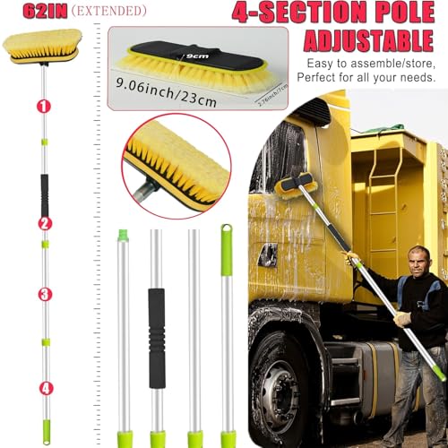 62'' Car Wash Brush with Long Handle, Car Wash Kit with Tire - Product Imagery
