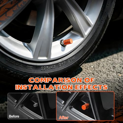 SINGARO 12PCS Tire Valve Stem Caps, Car Exterior Accessories, - Product Imagery