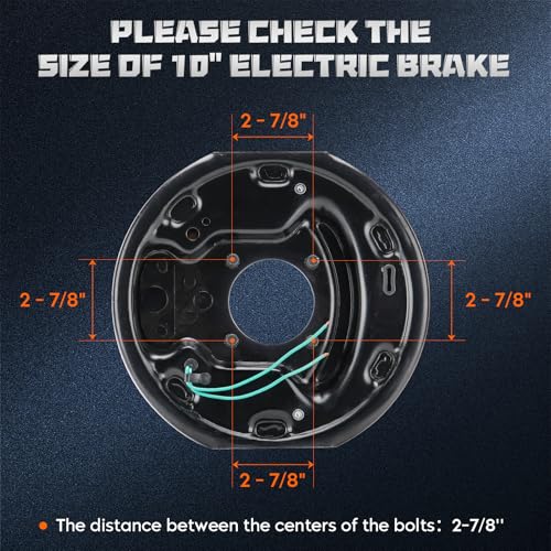 Youxmoto 10 x 2-1/4 Trailer Electric Brake Assembly (2 Right - Product Imagery