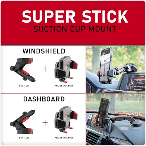 Super Stick Telescoping Phone Holder For Cars Trucks And SUVs - Product Imagery