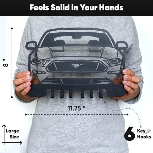 MOOH Metal Automotive Key Holder with 6 Hooks - Unique Wall - Product Imagery