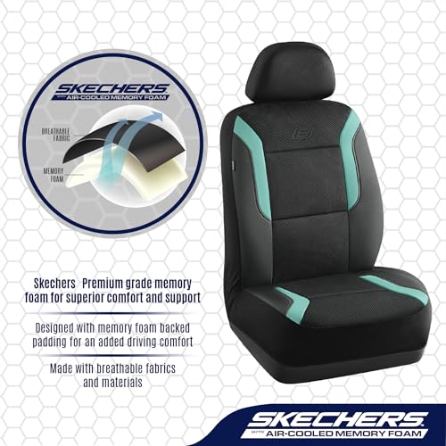 Skechers Memory Foam Car Seat Covers, Air Cool Mesh Thick Seat - Product Imagery