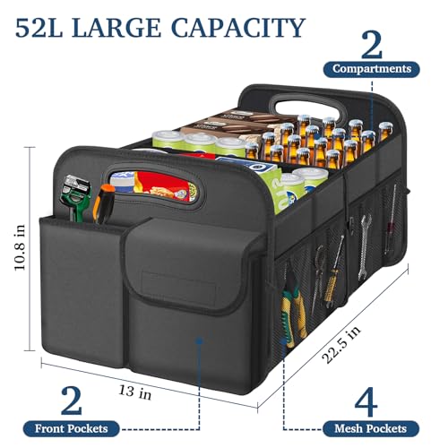 Femuar Car Trunk Organizer, Car Storage Organizer with Large - Product Imagery