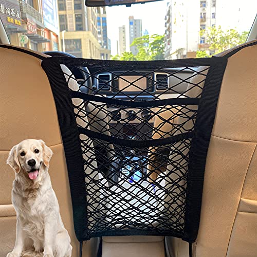 3-Layer Stretch Car Mesh Organizer, Car Seat Net, Dog Net for - Product Imagery