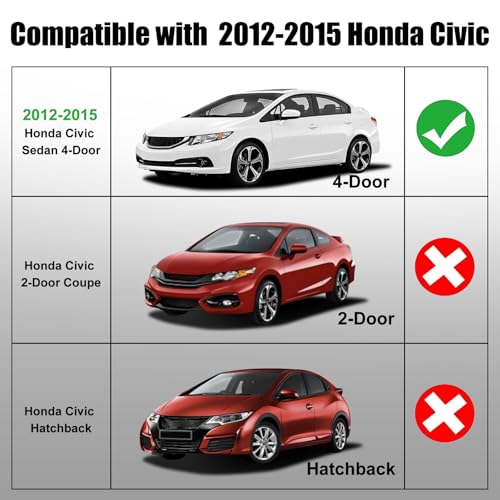 Window Molding Trim for 2012-2015 Honda Civic 4-Door Sedan - Product Imagery