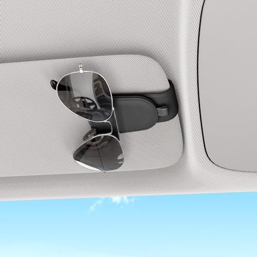 Sotfamily Magnetic Sunglass Holder for Car Visor, 2 Packs, Faux - Product Imagery