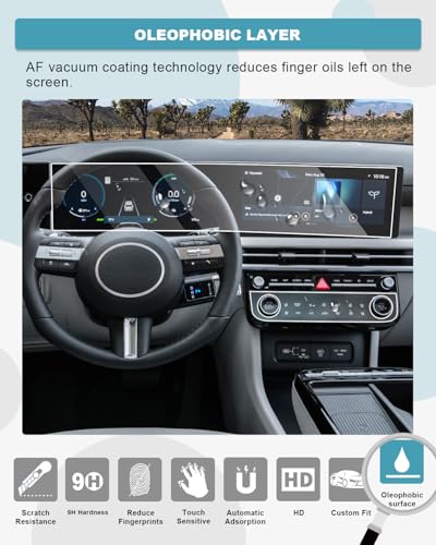 CDEFG 3Pcs for 2026 Hyundai Tucson Screen Protector Tempered - Product Imagery