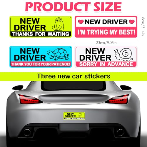 4Pcs Student Safety Warning Reflective Magnetic Stickers, - Product Imagery