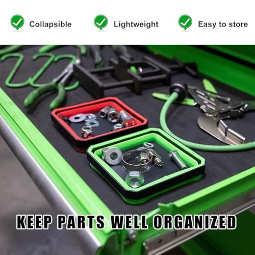 Yourkar Collapsible Magnetic Parts Tray, 4.5 Inch Foldable - Product Imagery