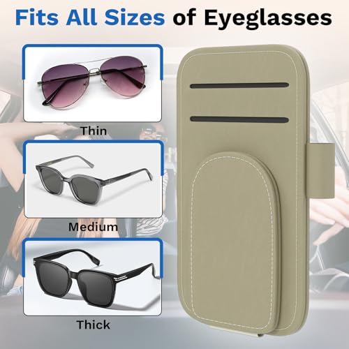 BFXM Sunglass Holder for Car and Truck Sun Visor Organizer Car - Product Imagery