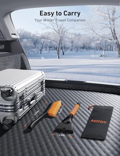 AstroAI 27" 2-in-1 Detachable Snow Brush & Ice Scrapers for Car - Product Imagery