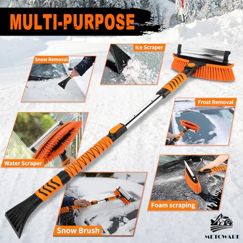 METOWARE 44'' Snow Brush and Ice Scrapers for Car Windshield - Product Imagery