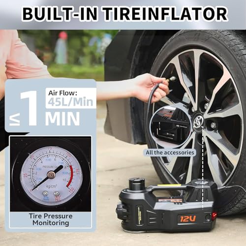 ROGTZ Electric Car Jack Hydraulic Kit 5T Impact Wrench Tire - Product Imagery