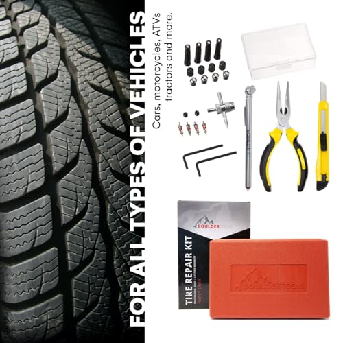 Boulder Tools Tire Plug Kit - Professional Tire Repair Kit - Product Imagery
