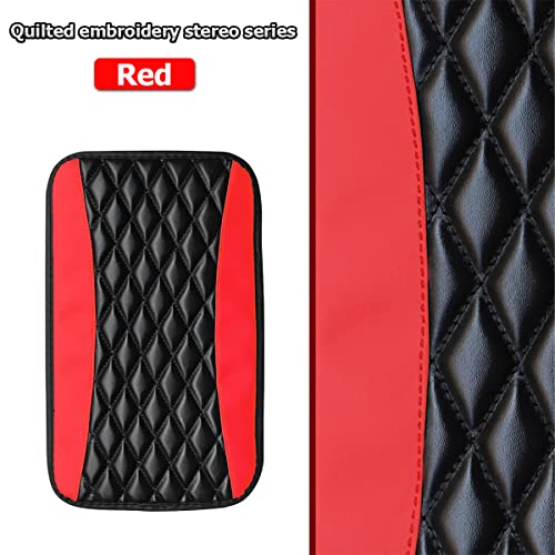 Moly Magnolia Car Center Console Pad, Red - Product Imagery