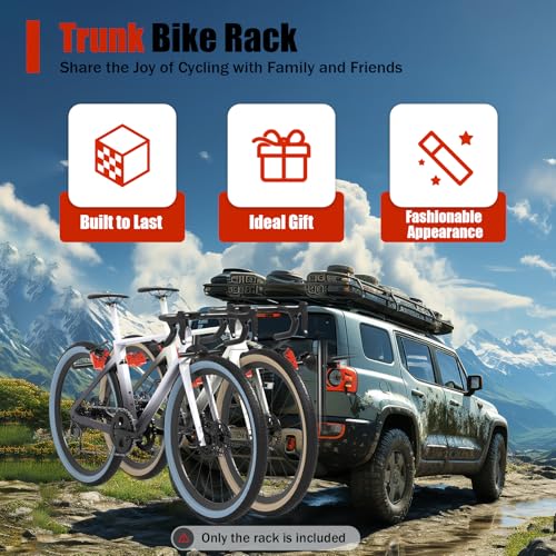 Bike Rack for Car, Car Bike Rack, Trunk Bicycle Rack Carrier, - Product Imagery