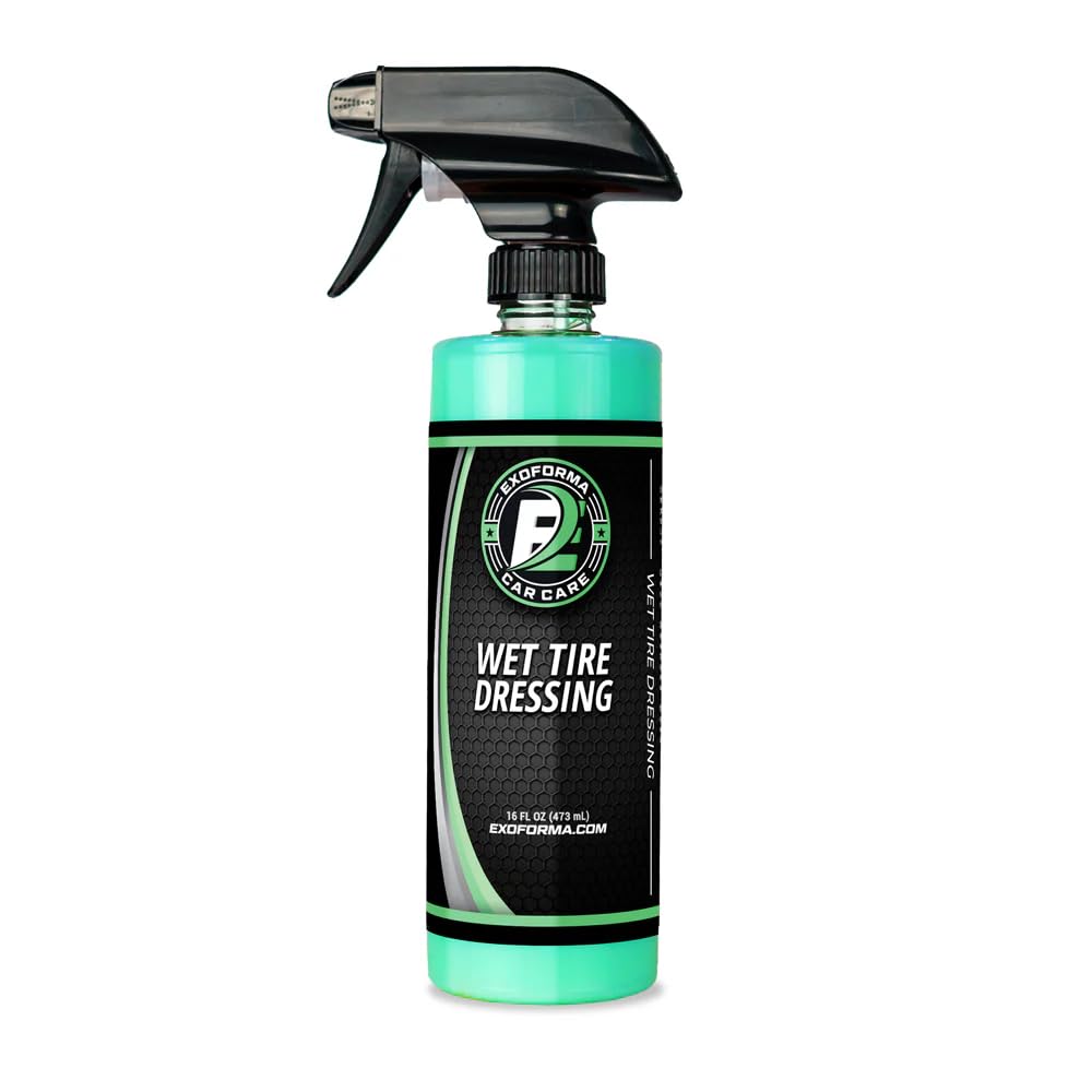 ExoForma Wet Tire Dressing Spray - Extremely High Shine Tire - Product Imagery