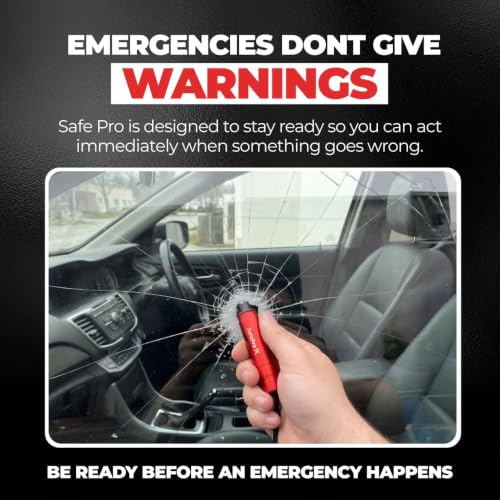 SafeProX 2 in 1 Emergency Escape Tool, Life Saving Car Window - Product Imagery