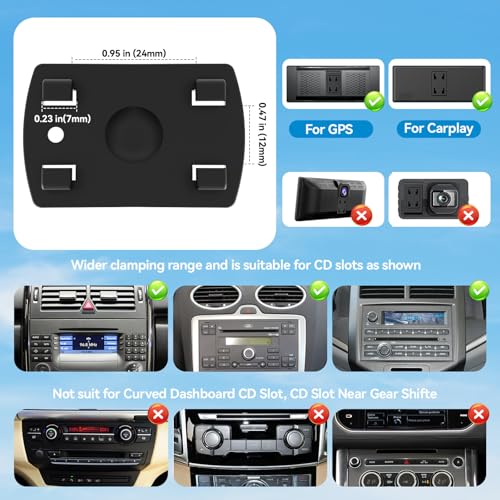 PLDHPRO CD Slot Mount for CarPlay Screen, Portable Monitor CD - Product Imagery