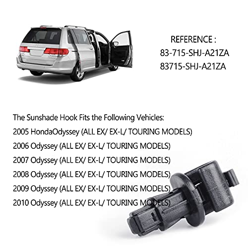 Xislet Set of 6 Sun Shade Hook Clips Fits for Honda Odyssey - Product Imagery