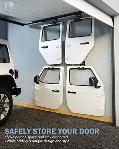 Storage Door Hangers Compatible with 1956-2024 Jeep Wrangler, - Product Imagery
