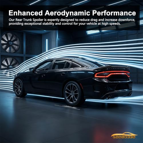 Rear Trunk Spoiler Wing, Decklid Lip Spoiler, FIT Dodge Charger - Product Imagery