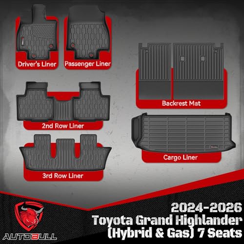 Floor Mats & Cargo Liner for Toyota Grand Highlander 2024 2025 - Product Imagery