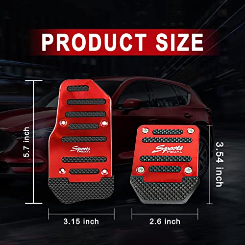 jeseny 3 PCS Car Non-Slip Aluminum Alloy Pedal Pads, - Product Imagery