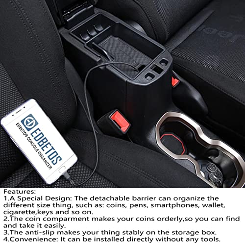 Center Console Organizer Tray for Jeep Renegade Accessories - Product Imagery