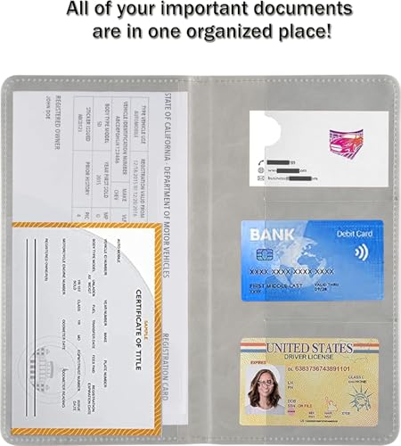 UYYE Auto Car Registration and Insurance Documents Holder - PU - Product Imagery