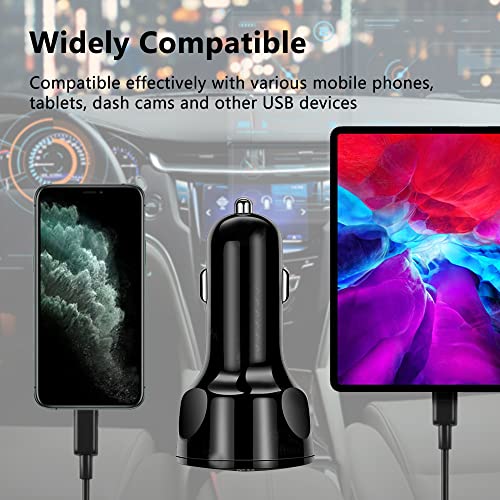 Car Charger Adapter,4 Ports USB Fast Car Charger - Product Imagery