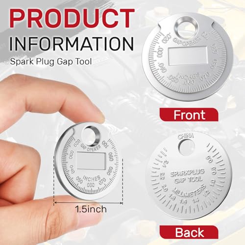 Spark Plug Gapper,Spark Plug Measuring Tool,Scaled from .020" to - Product Imagery