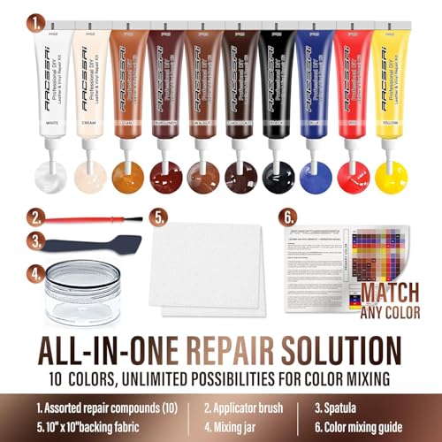 ARCSSAI ARCSSAL Leather Repair Kit for Furniture, Couch & Car - Product Imagery