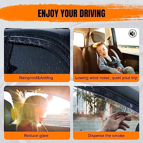 Window Visor Deflector for 11-16 Honda CR-Z, Smoke, Slim Style - Product Imagery