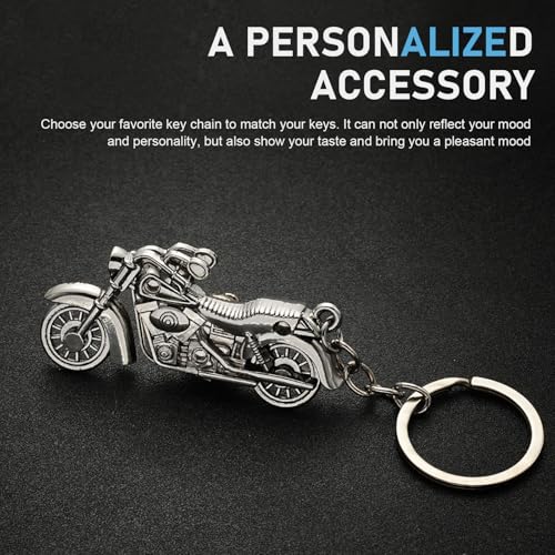 Motorcycle Key Chain, Metal Vintage Motorcycle Key Ring, Funny - Product Imagery