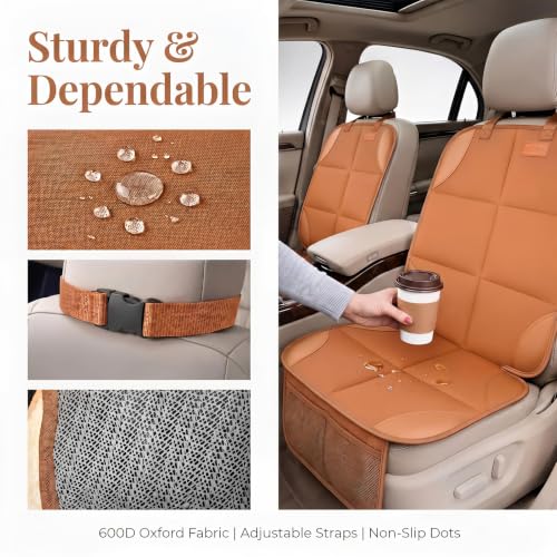 SMART ELF Car Seat Protector 2-Pack, Thick Padding Cushion (Dark - Product Imagery