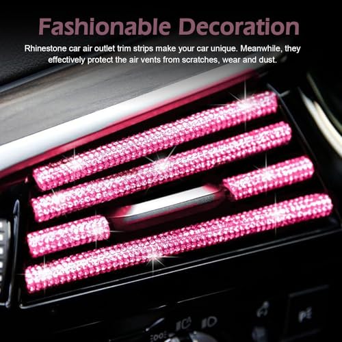 10PCS Bling Car Air Vent Trim, Universal Rhinestone Car Vent - Product Imagery