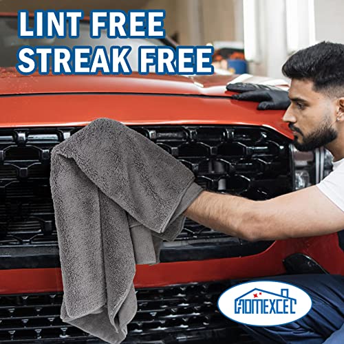 HOMEXCEL Professional Large Microfiber Car Drying Towels 2 Pack, - Product Imagery