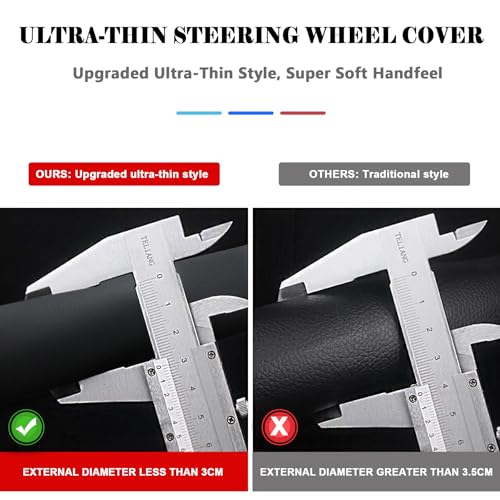 West Llama Thin Slim Car Steering Wheel Cover, Universal 14.5-15 - Product Imagery
