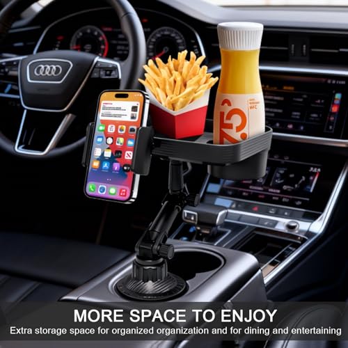 Vehicle-Mounted Multifunctional Water Cup Holder Tray Black - Product Imagery