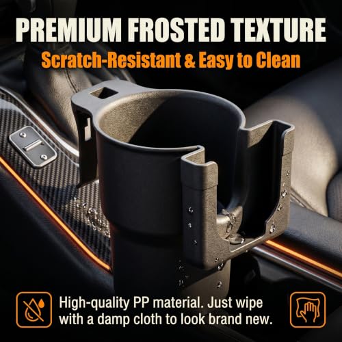 Car Door Cup Holder, 2-in-1 Bottle Stand & Phone Mount, - Product Imagery