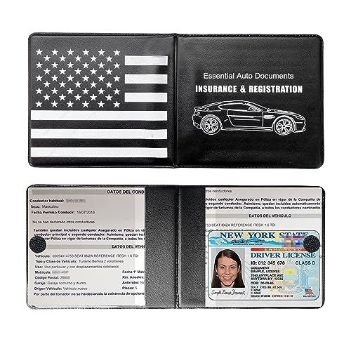 Ziciner Car Registration Insurance Holder, 2Pack Essential Auto - Product Imagery