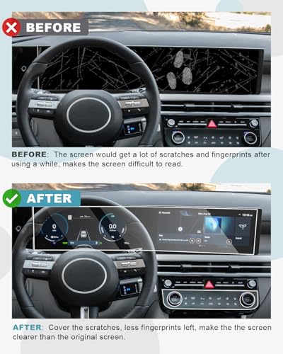 CDEFG 3Pcs for 2026 Hyundai Tucson Screen Protector Tempered - Product Imagery