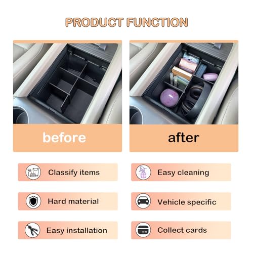 Center Console Dividers Compatible with Honda Pilot 2016-2022 / - Product Imagery