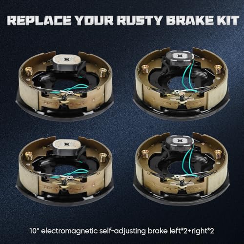Youxmoto Electric Trailer Brake Assembly, 10" x 2-1/4", - Product Imagery