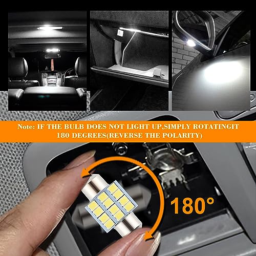 iFunyLED 24 Pieces Dome Light LED Car Interior Bulb Kit Set 194 - Product Imagery