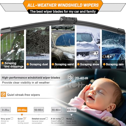AUTOBOO Windshield Wiper Blade Replacement for Subaru Crosstrek - Product Imagery